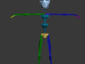 business woman cartoon rigged 3Dモデル