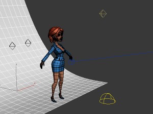 business woman cartoon rigged 3Dモデル