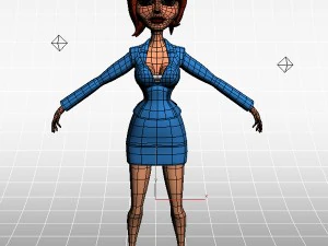 бізнес жінка мультфільм сфальсифіковані 3D Модель