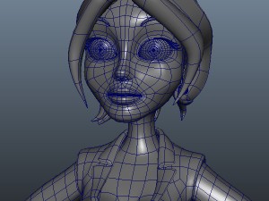 business woman cartoon rigged 3Dモデル
