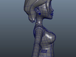 business woman cartoon rigged 3Dモデル