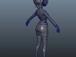 бізнес жінка мультфільм сфальсифіковані 3D Модель