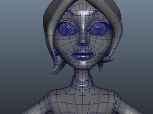 woman cartoon rigged Modelo 3D