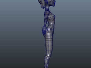 woman cartoon rigged Modelo 3D