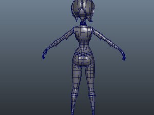 woman cartoon rigged Modelo 3D