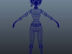 woman cartoon rigged Modelo 3D