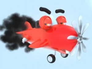 airplane cartoon rigged 3D Model
