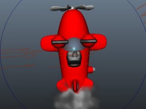airplane cartoon rigged Modelo 3D