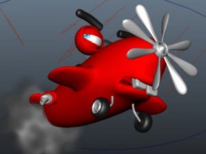 airplane cartoon rigged Modelo 3D