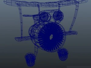 airplane cartoon 02 3D Model