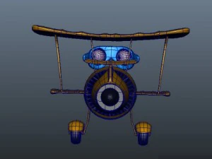 airplane cartoon 02 3D Model