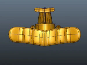 airplane cartoon 02 3D Model