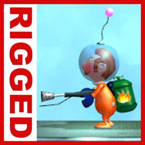 astronaut cartoon rigged Modelo 3D .c4d .max .obj .3ds .fbx .stl .blend 