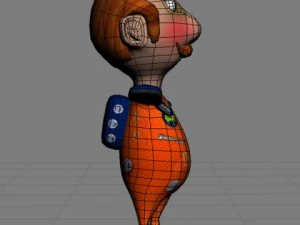 desenho animado de astronauta manipulado Modelo 3D