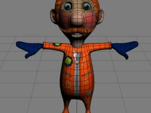 desenho animado de astronauta manipulado Modelo 3D