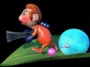 astronaut cartoon rigged Modelo 3D