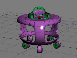 baby walker cartoon 02 Modelo 3D
