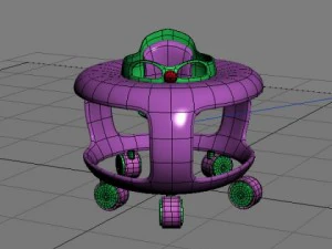 baby walker cartoon 02 3D Model