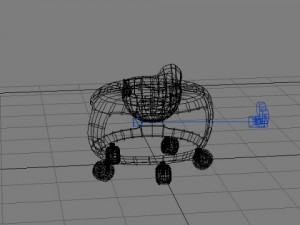 baby walker cartoon 02 Modelo 3D
