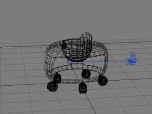 baby walker cartoon 02 3D Model