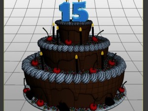 birthday cake 3D 모델