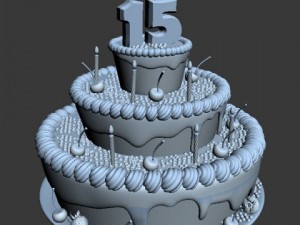 birthday cake 3D 모델