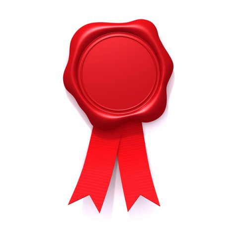 wax seal with red ribbon 3D मॉडल .c4d .max .obj .3ds .fbx .stl .blend 