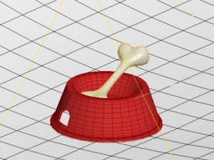 bowl pet and bone 3D Model