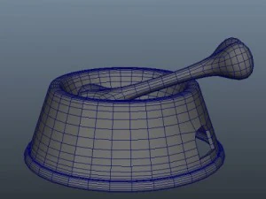 bowl pet and bone 3D Model