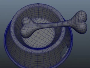 bowl pet and bone 3D Model