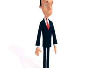 businessman cartoon 3D Model