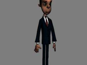 businessman cartoon 3D Model