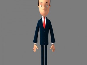 businessman cartoon 3D Модель