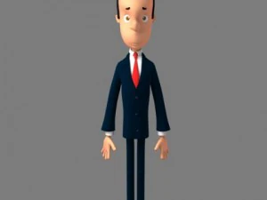 businessman cartoon 3D Model