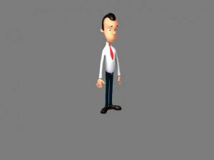 businessman cartoon 3D Model