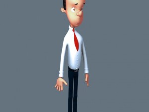 businessman cartoon 3D Модель