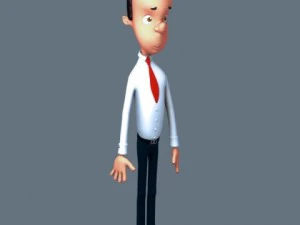 businessman cartoon 3D Model