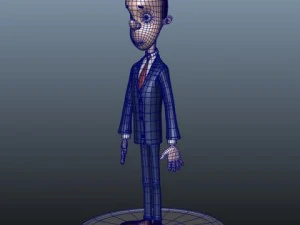 businessman cartoon 3D Model