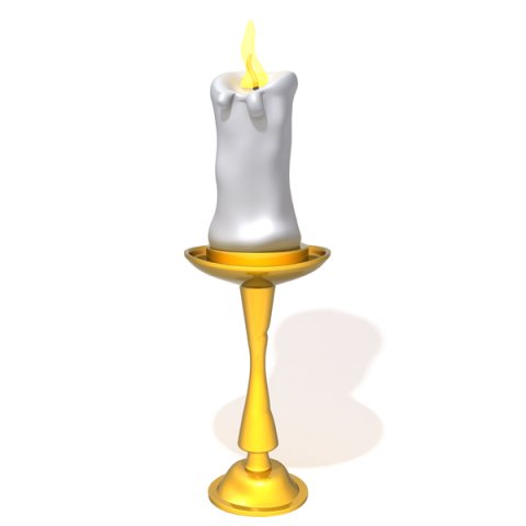 candle light holder 3D Model .c4d .max .obj .3ds .fbx .stl .blend 