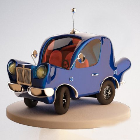 car cartoon 3D 모델 .c4d .max .obj .3ds .fbx .stl .blend 