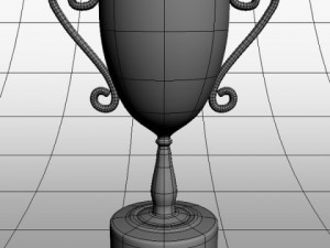 champion golden trophy 3D Модель