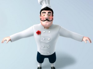 chef cartoon 3D Model