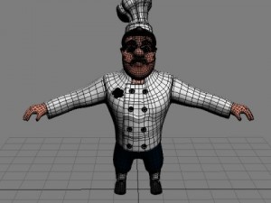 chef cartoon 3D Model