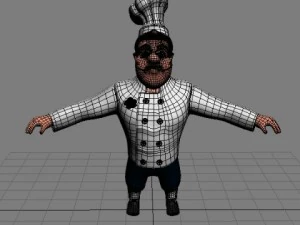 chef cartoon 3D Model