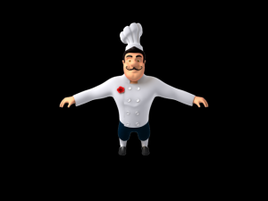 chef cartoon 3D Model