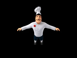 chef cartoon 3D Model