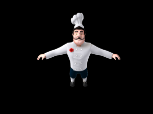 chef cartoon 3D Model