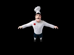 chef cartoon 3D Model
