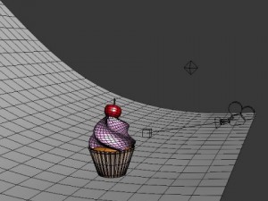 cherry cupcake Model 3D