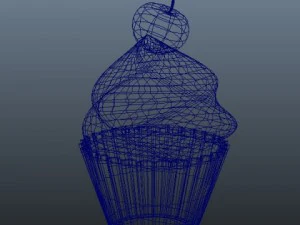 cherry cupcake 3D Model